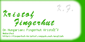 kristof fingerhut business card